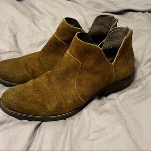 Born Brown Suede Ankle Booties